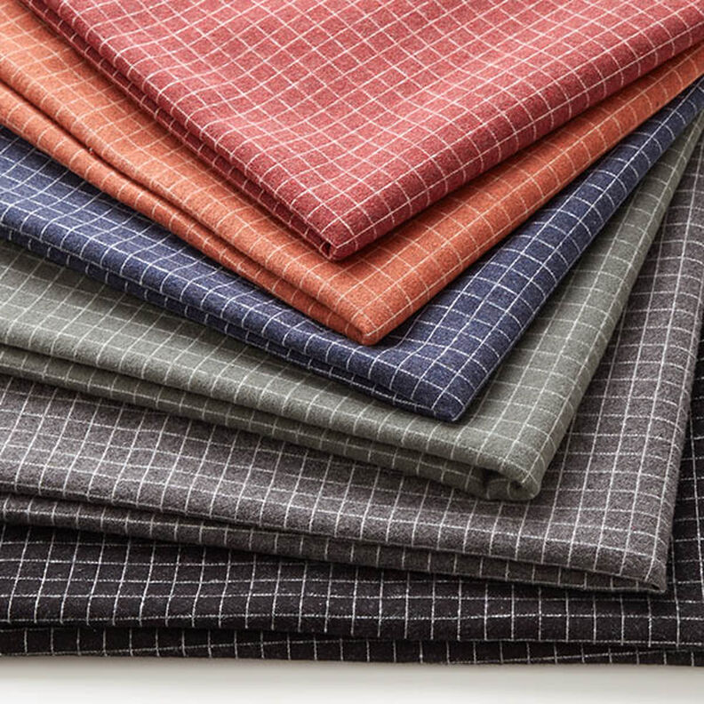maglia jacquard garzata, quadri – grigio scuro, image number 8