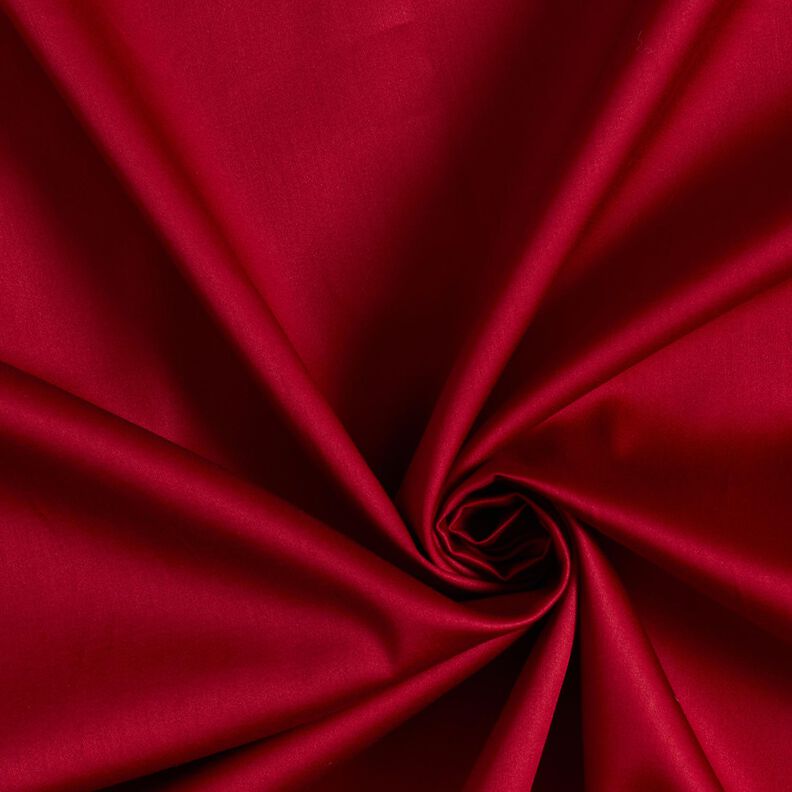 satin di cotone tinta unita – rosso scuro,  image number 1