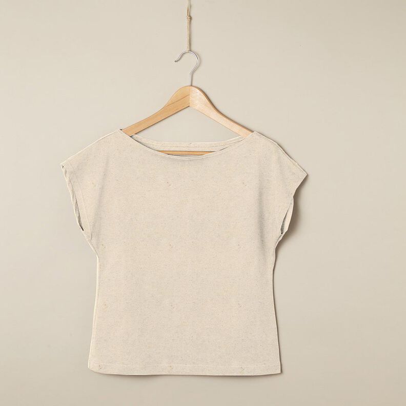 jersey misto lino-cotone, tinta unita – naturale,  image number 4