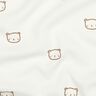 Jersey a nido d’ape orsetti | Poppy Fabrics – bianco lana/marrone capriolo,  thumbnail number 2