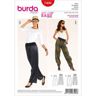 Pantaloni alla zuava, Burda 7400, 