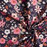 popeline di cotone Mazzi di fiori – nero-azzurro/porpora,  thumbnail number 3