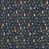 tessuto in cotone popeline Cuori e stelle – blu notte/oro,  thumbnail number 1