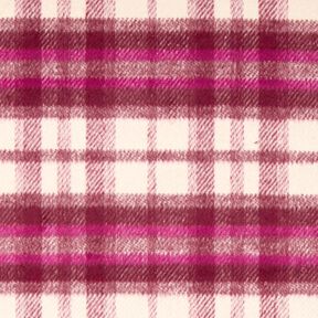 tessuto per cappotti misto lana garzato – rosso Bordeaux/porpora, 