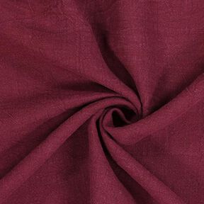 Tessuto di misto ramiè lavato a pietra, qualità pesante – rosso Bordeaux, 
