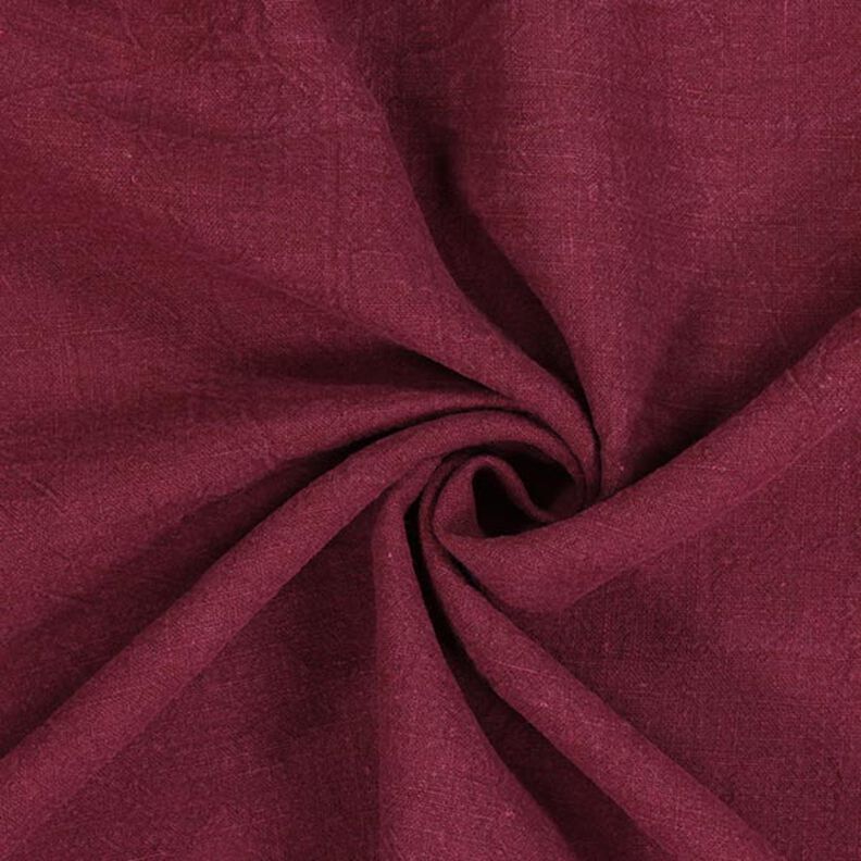 Tessuto di misto ramiè lavato a pietra, qualità pesante – rosso Bordeaux,  image number 1