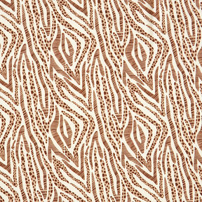 GOTS French terry, felpa estiva zebra | Tula – beige chiaro/marrone scuro, 