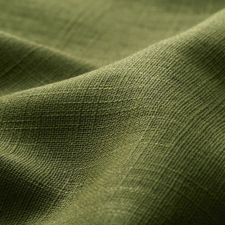 Tessuto di lino misto Ramie medio – verde oliva scuro,  image number 2