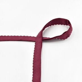 Fettuccia elastica per bordi in pizzo [20 mm] – rosso Bordeaux, 
