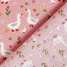 popeline di cotone Oche sul prato – rosa,  thumbnail number 4