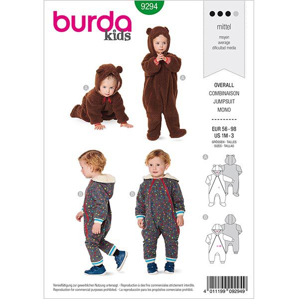 tuta, Burda 9294 | 56-98, image number 1