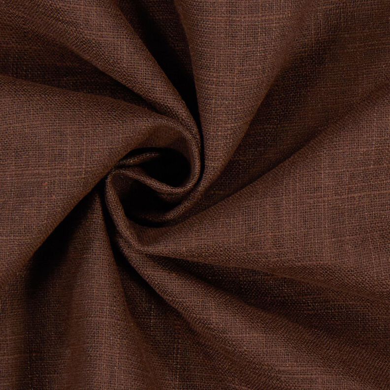 Tessuto di lino misto Ramie medio – marrone scuro,  image number 3