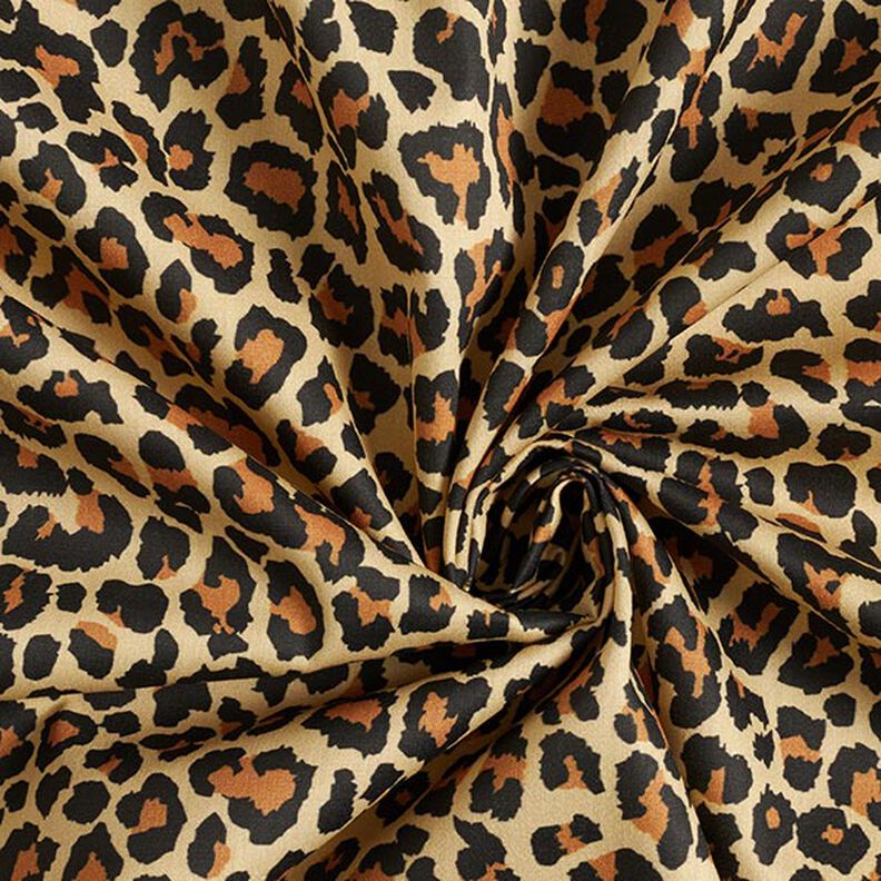 tessuto arredo satin di cotone motivo leopardato – marrone,  image number 3