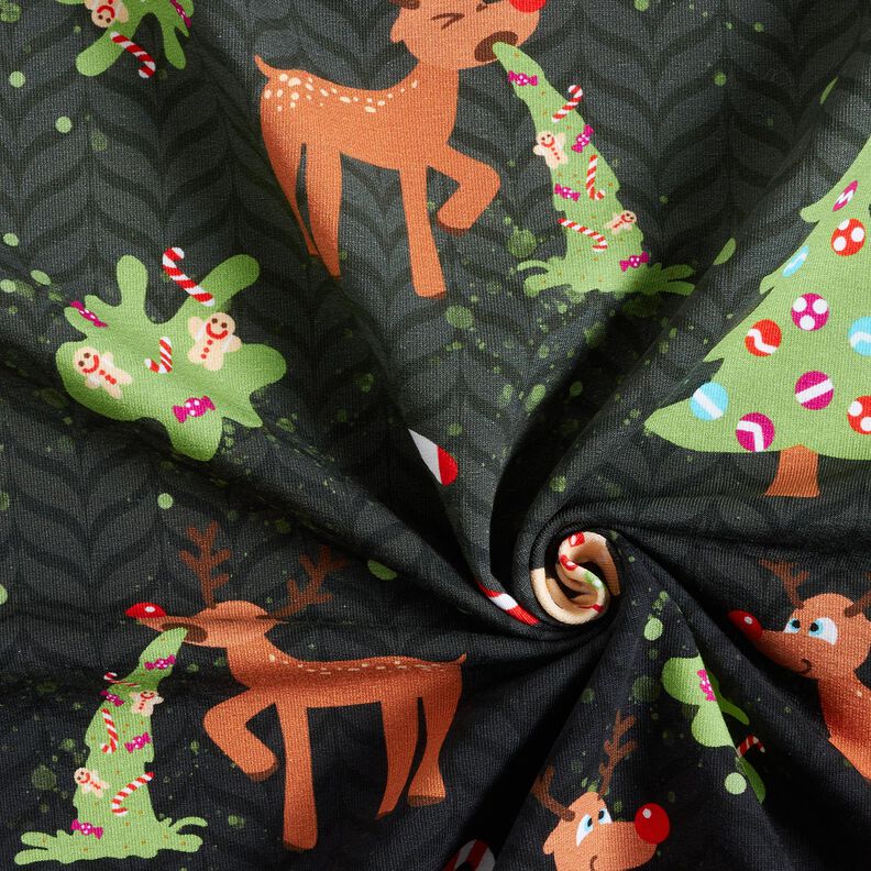 French terry Troppo dolce! | Glitzerpüppi – verde mela/rame, image number 3