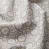 tessuto in cotone cretonne Fiori e tralci – grigio argento/bianco,  thumbnail number 2