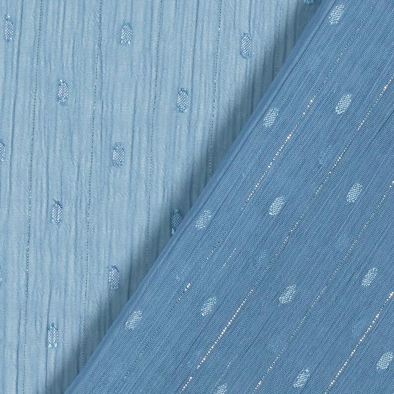 Chiffon Dobby gessato metallizzato – blu brillante/argento effetto metallizzato,  image number 4
