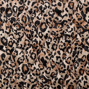 tessuto trapuntato Stampa digitale Leopardo – marrone chiaro/nero, 