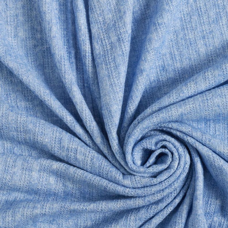 Tessuto a maglia con motivo a trecce melange – blu jeans chiaro,  image number 3