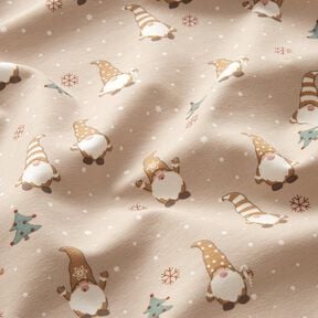 jersey di cotone Gnomi nella neve – mandorla, 
