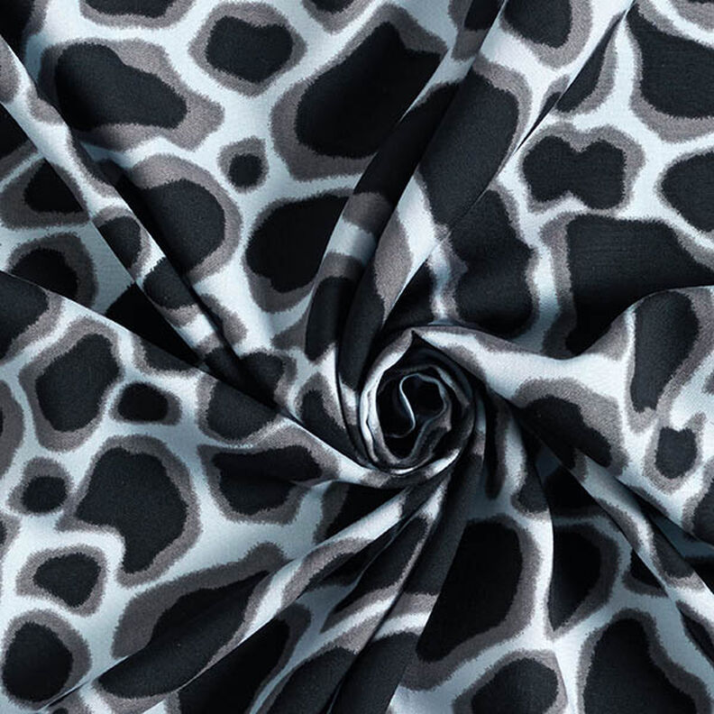 tessuto in viscosa, motivo leopardato – azzurro/nero,  image number 3