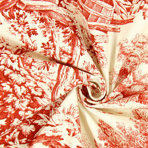 Toile de Jouy – rosso carminio, 