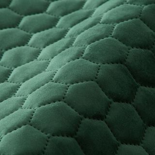 tessuto tappezzeria velluto trapuntato motivo a nido d’ape – verde scuro, 