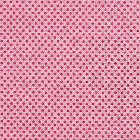 tessuto con paillettes, piccoli pois – rosa, 