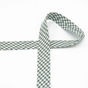 Nastro in sbieco Quadro vichy [20 mm] – verde scuro, 
