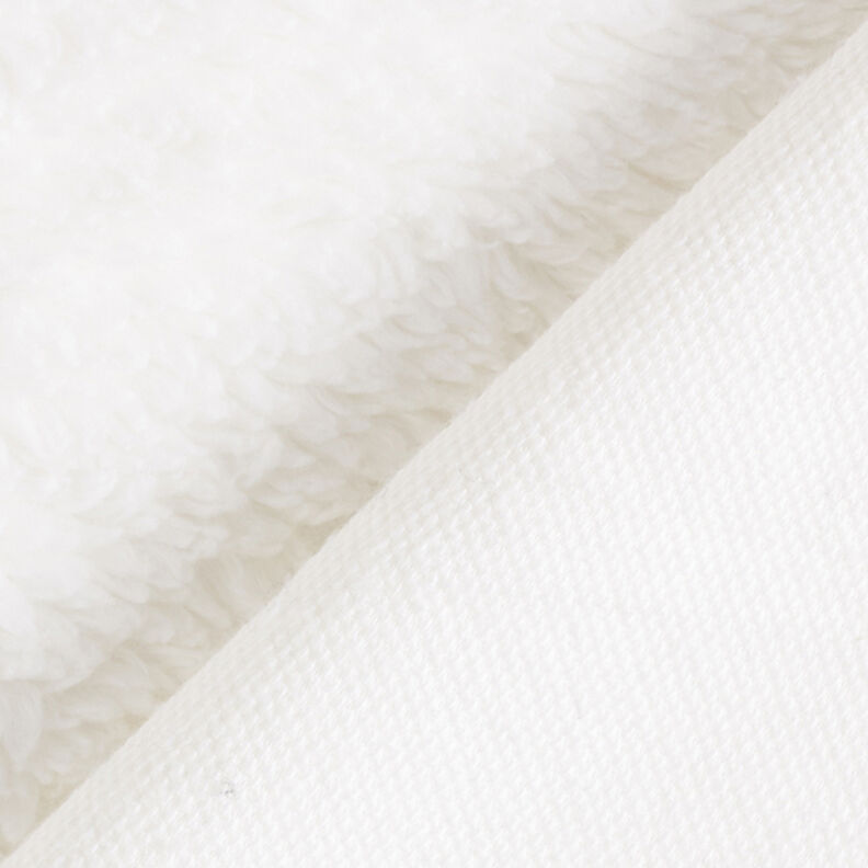 Sherpa in cotone tinta unita – bianco lana,  image number 4