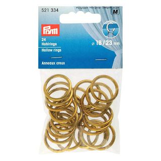 Anelli cavi [18 mm] 24 pezzi – or metallica | Prym, 