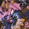 French terry, felpa estiva Fiori dipinti stampa digitale – indaco/marrone castagna,  thumbnail number 2