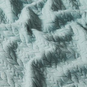 Jersey jacquard, cloqué, motivi a treccia – menta, 