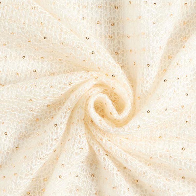 Tessuto in maglia leggera con paillettes – bianco,  image number 1