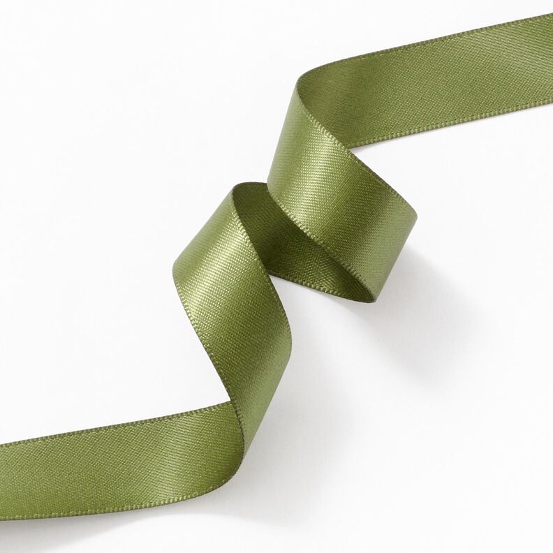 Nastro in satin [15 mm] – verde oliva,  image number 3