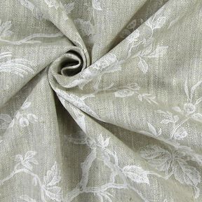 Lino per complementi di arredo Uccelli – bianco, 