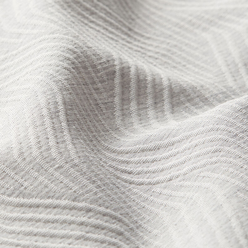 tessuto arredo jacquard, linee ondulate – grigio chiaro,  image number 2