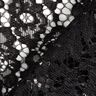 tessuto in pizzo con bordo a smerlo su entrambi i lati, fiori – nero,  thumbnail number 5