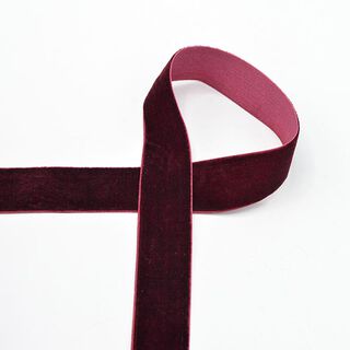 Nastro velluto [25 mm] – rosso Bordeaux, 