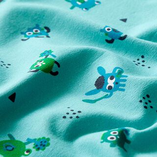 jersey di cotone Baby mostri | PETIT CITRON – turchese chiaro, 
