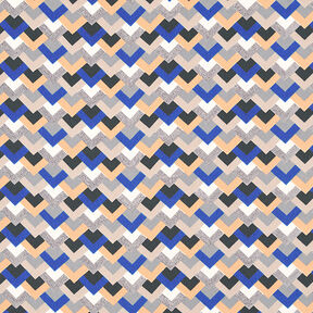 leggero satin, motivo rétro – indaco/beige, 