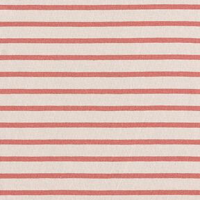 Jersey in cotone a righe strette e larghe – anemone/terracotta, 