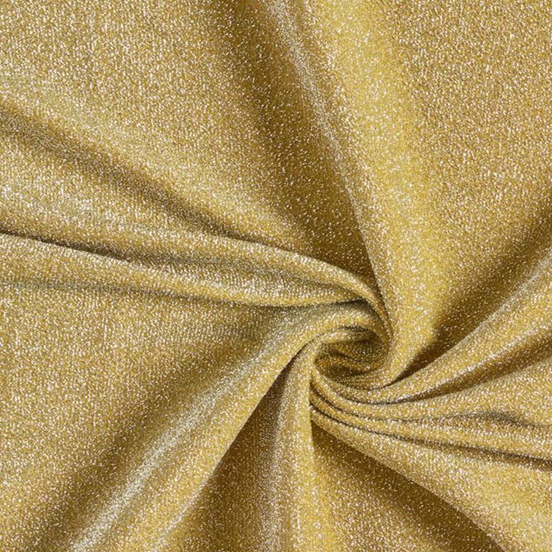 tessuto jersey fili glitter glamour – senape,  image number 1