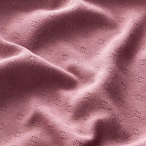 jersey maglia fine con motivi traforati – violetto pastello, 