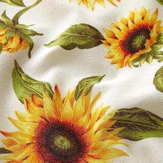 tessuto arredo tessuto canvas girasoli – naturale/giallo sole, 