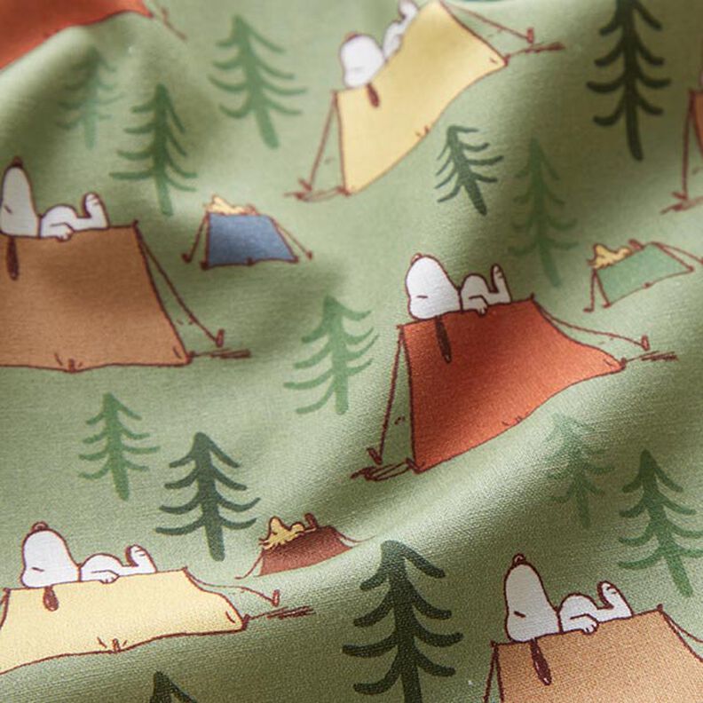 popeline di cotone, tessuto oggetto di licenza, Snoopy & Woodstock in campeggio | Peanuts ™ –,  image number 2