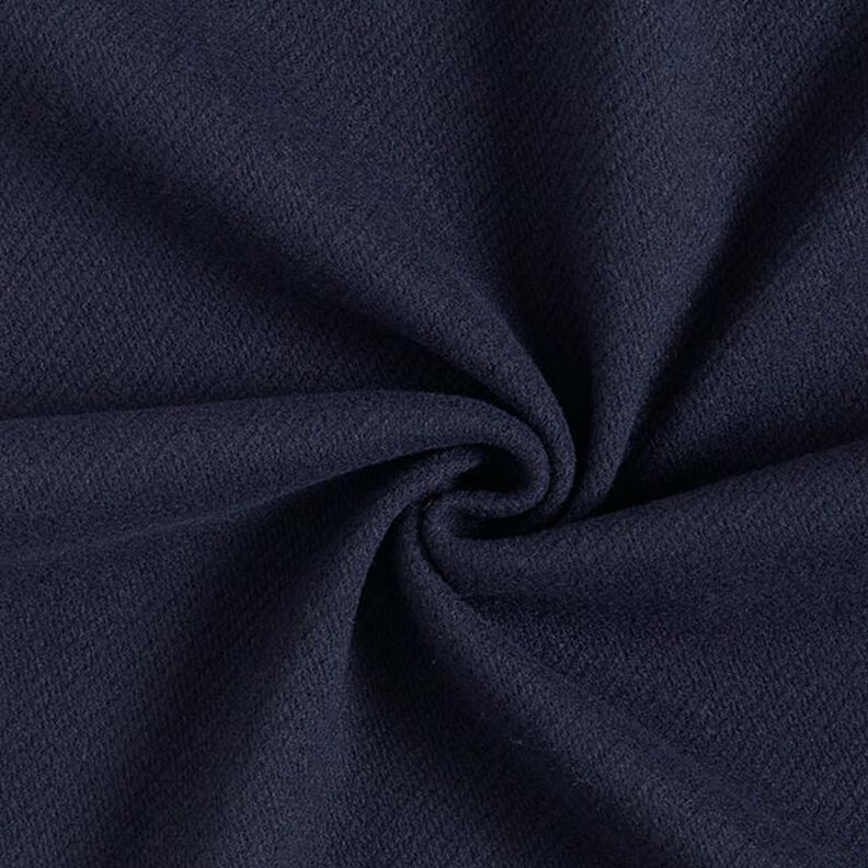 Tessuto per cappotti misto lana, tinta unita – blu notte,  image number 1