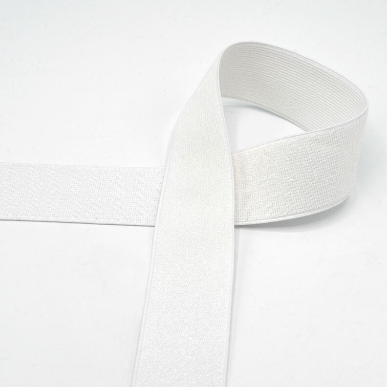Fascia elastica metallizzata [40 mm] – bianco,  image number 1