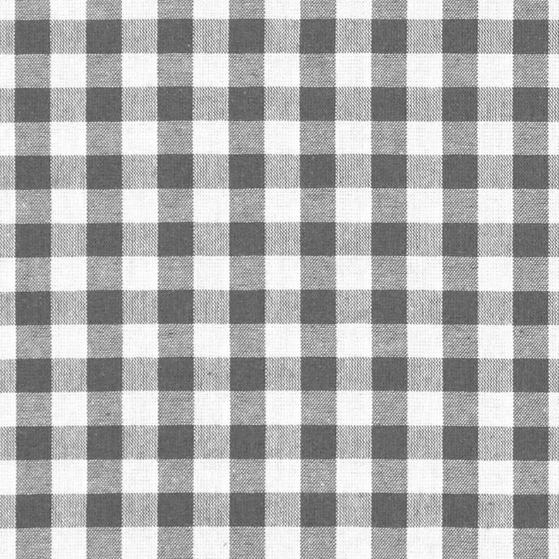 tessuto in cotone Quadro vichy 1 cm – grigio perla/bianco,  image number 1