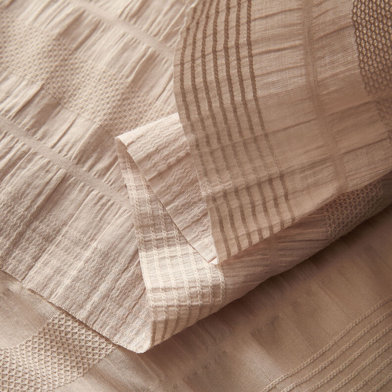 Tessuto in cotone a punto smock – mandorla,  image number 3