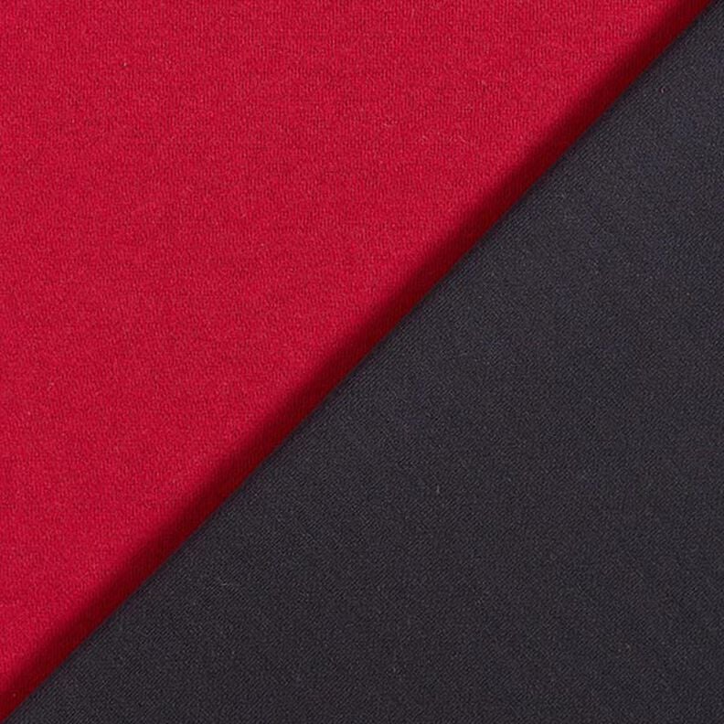 Jersey semplice double face – rosso carminio/blu notte, image number 1